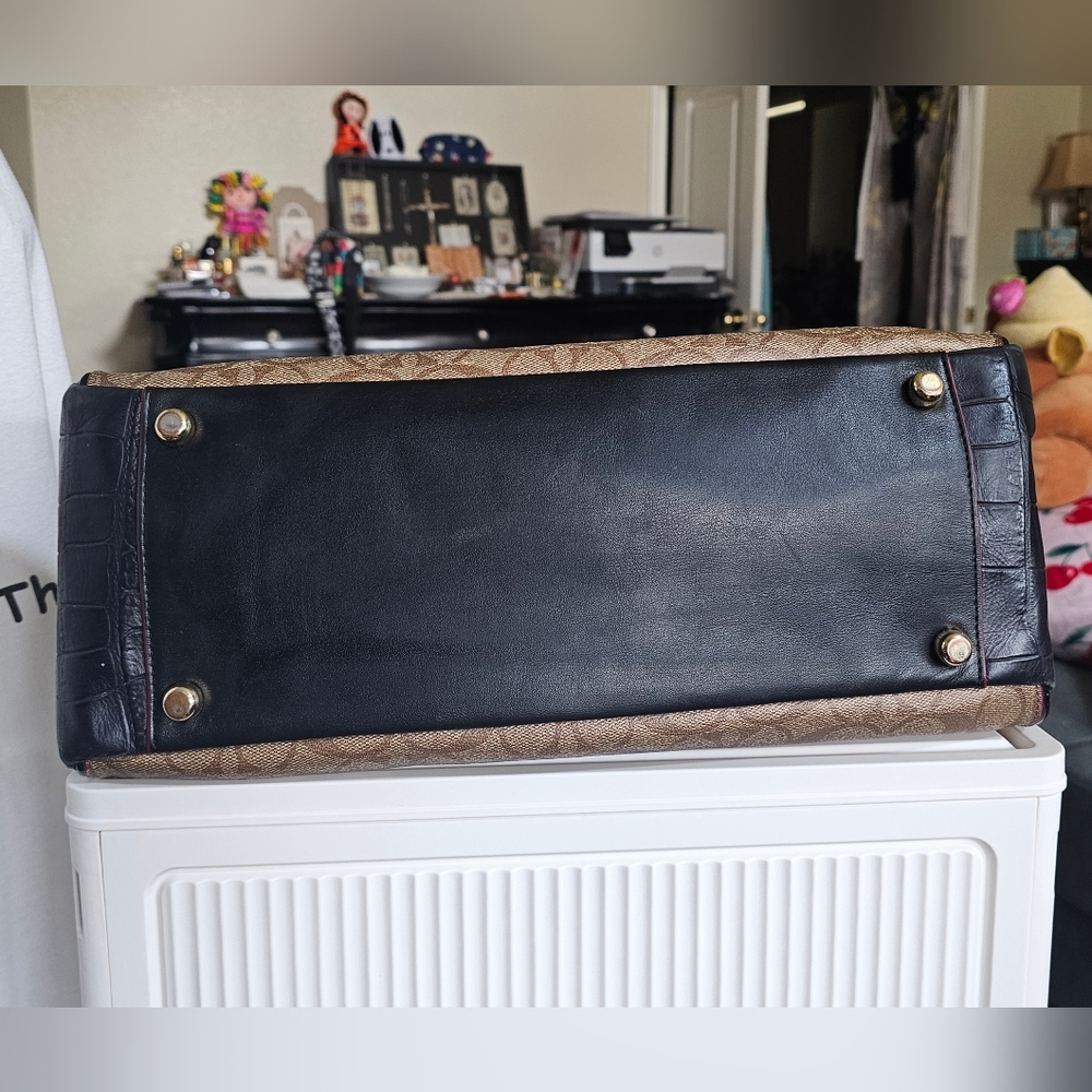 Coach Morgan Signature Satchel Bag - Picture 3 of 7